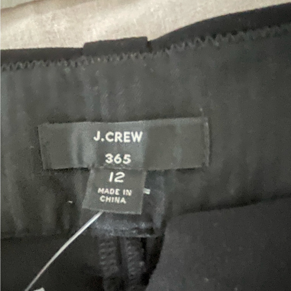 J Crew cropped trouser size 12, black, NWT - Picture 6 of 9